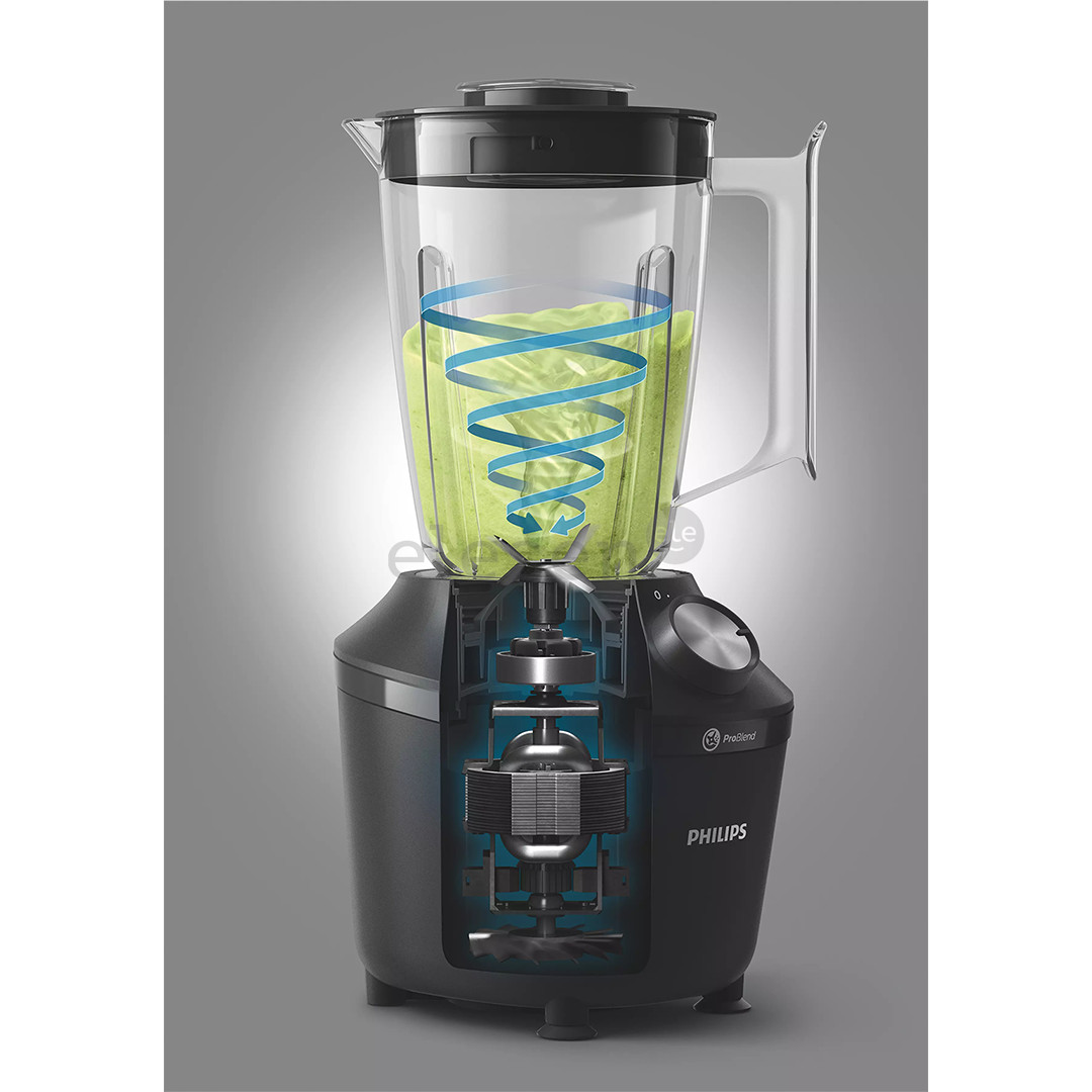 Philips 3000 Series, 600 W, 1.25 L, black - Blender Item - HR2291/01