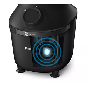 Philips 3000 Series, 600 W, 1.25 L, black - Blender Item - HR2291/01