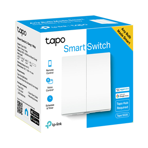 Išmanusis šviesos jungiklis TP-Link Tapo S220, 2 kanalai Prekė - TAPOS220