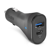 SBS, USB-A, USB-C, 10 W, black - Car charger Item - TECRTC1USB2AUL