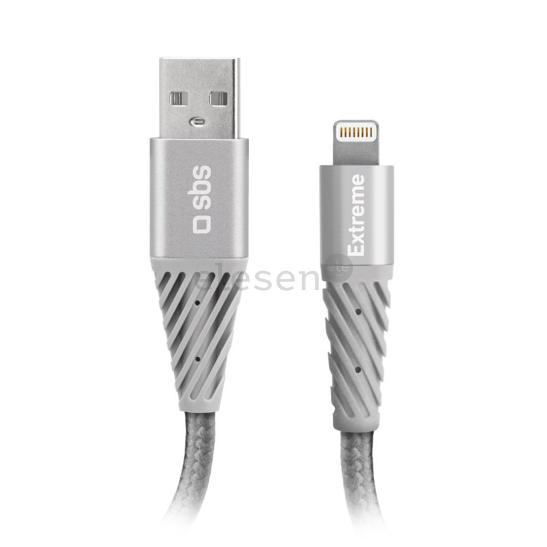 SBS Extreme Charging Cable, USB-A - Lightning, 1,5 м, серый - Кабель Товар - TECABLEUNRELIGK
