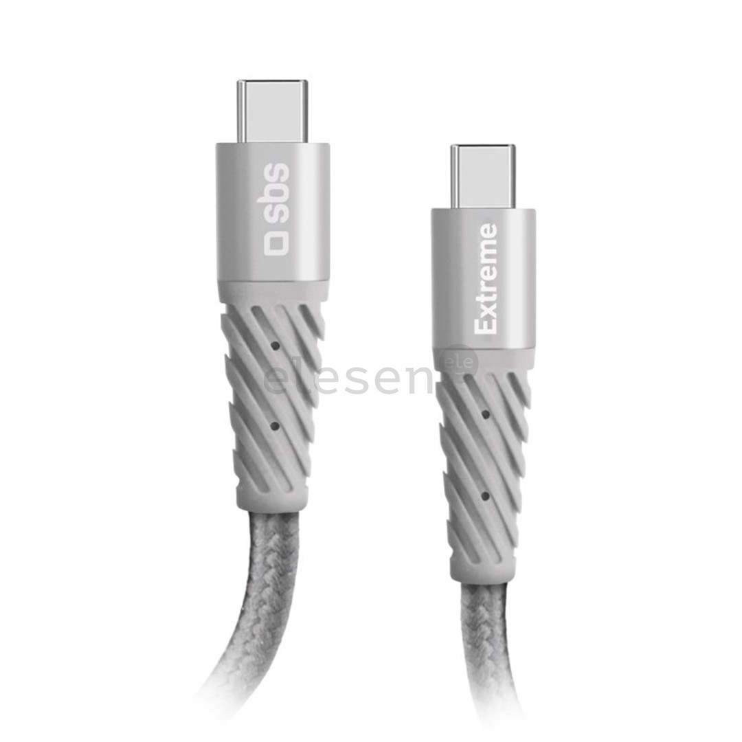 SBS Extreme Charging Cable, USB-C - USB-C, 1,5 м, серый - Кабель Товар - TECABLEUNRELTCCK