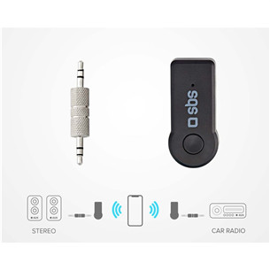 SBS Wireless receiver, 3,5 mm, Bluetooth, black - Wireless receiver Item - TECARBTRECEIVERK