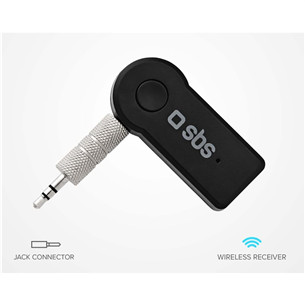SBS Wireless receiver, 3,5 mm, Bluetooth, black - Wireless receiver Item - TECARBTRECEIVERK