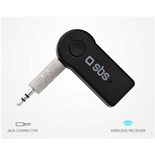 Belaidis imtuvas SBS Wireless receiver, 3,5 mm, Bluetooth, black Prekė - TECARBTRECEIVERK