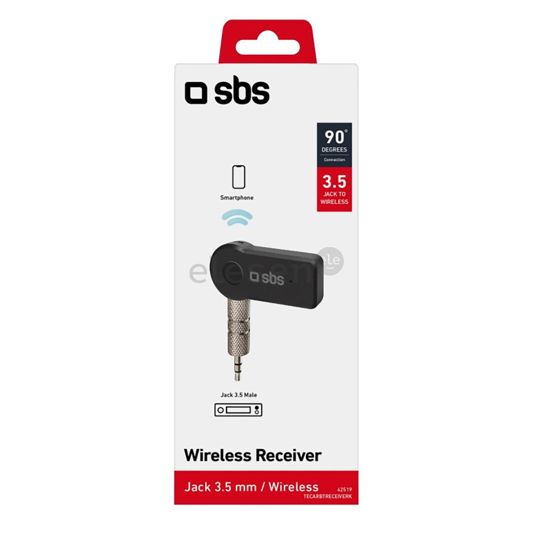 SBS Wireless receiver, 3,5 mm, Bluetooth, black - Wireless receiver Item - TECARBTRECEIVERK