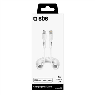 SBS Charging Data Cable, USB-C - Lightning, белый - Кабель Товар - TECABLELIGTCSW