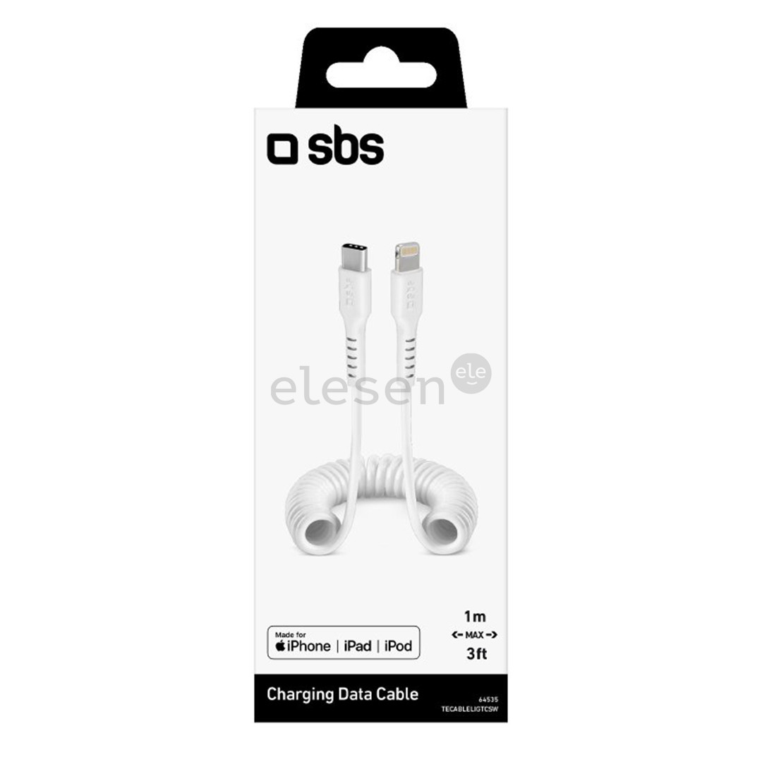SBS Charging Data Cable, USB-C - Lightning, белый - Кабель Товар - TECABLELIGTCSW