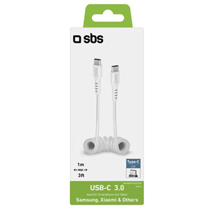 SBS Charging Data Cable, USB-C - USB-C, белый - Кабель Товар - TECABLETYPCCS1W
