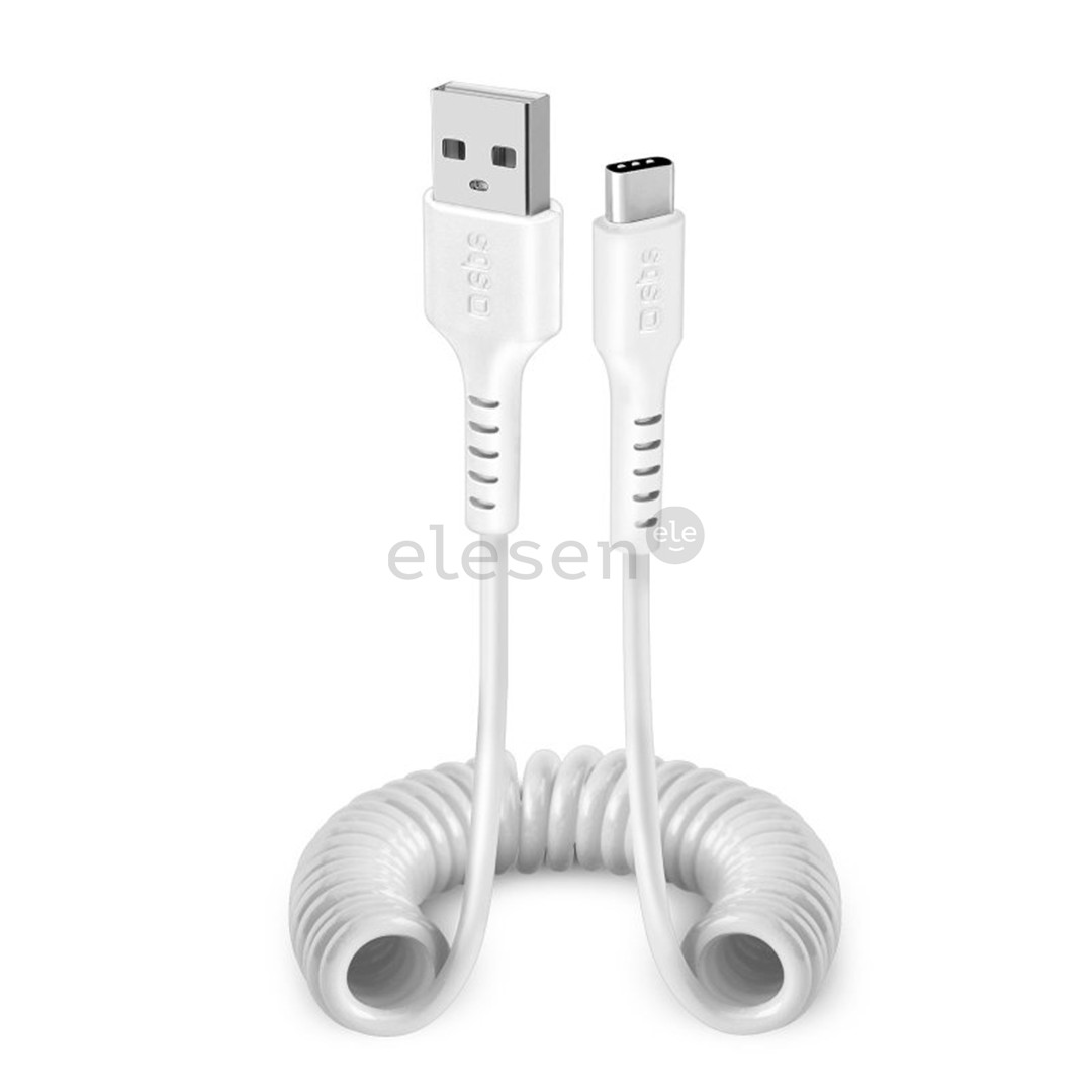 SBS Charging Data Cable, USB-A - USB-C, white - Cable Item - TECABLETYPCS1W