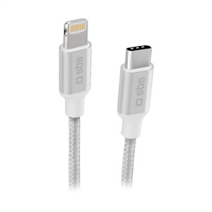 SBS Silver Metal Braided, USB-C - Lightning, серебристый - Кабель Товар - TECABLELIGTC1BW TECABLELIGTC1BW