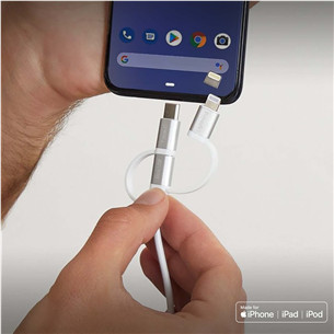 Laidas SBS, USB-A - USB-C, Micro USB, Lightning, 1.2 m Prekė - TECABLEUSBIP53189W