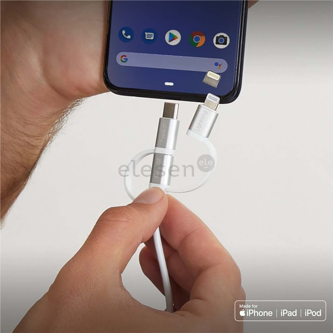 Laidas SBS, USB-A - USB-C, Micro USB, Lightning, 1.2 m Prekė - TECABLEUSBIP53189W