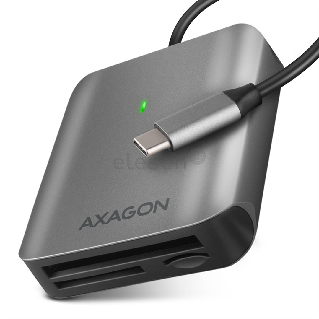 AXAGON Товар - CRE-S3C SuperSpeed USB-C UHS-II Reader, темно-серый - Считыватель карт памяти
