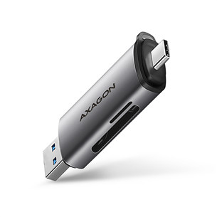 Kortelių skaitytuvas AXAGON Prekė - CRE-SAC SuperSpeed USB-C / USB-A CRE-SAC