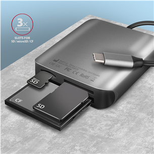 ID kortelių skaitytuvas Axagon USB-C 3.2 3-slots Prekė - CRE-S3C
