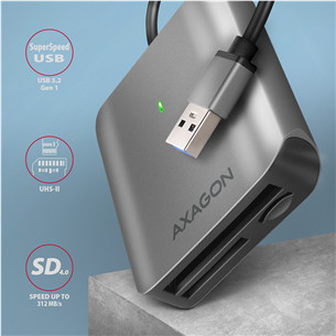 ID kortelių skaitytuvas Axagon USB-A 3.2 3-slots Prekė - CRE-S3