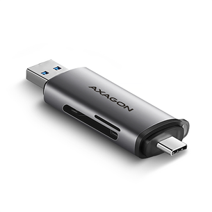 Kortelių skaitytuvas AXAGON Prekė - CRE-SAC SuperSpeed USB-C / USB-A
