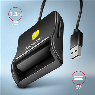 ID kortelių skaitytuvas AXAGON Item - CRE-SM3SD, USB-A