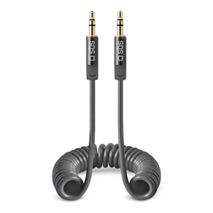 Laidas SBS, 3.5mm - 3.5mm, coiled, dark gray Prekė - TECABLE35SPIRDG TECABLE35SPIRDG