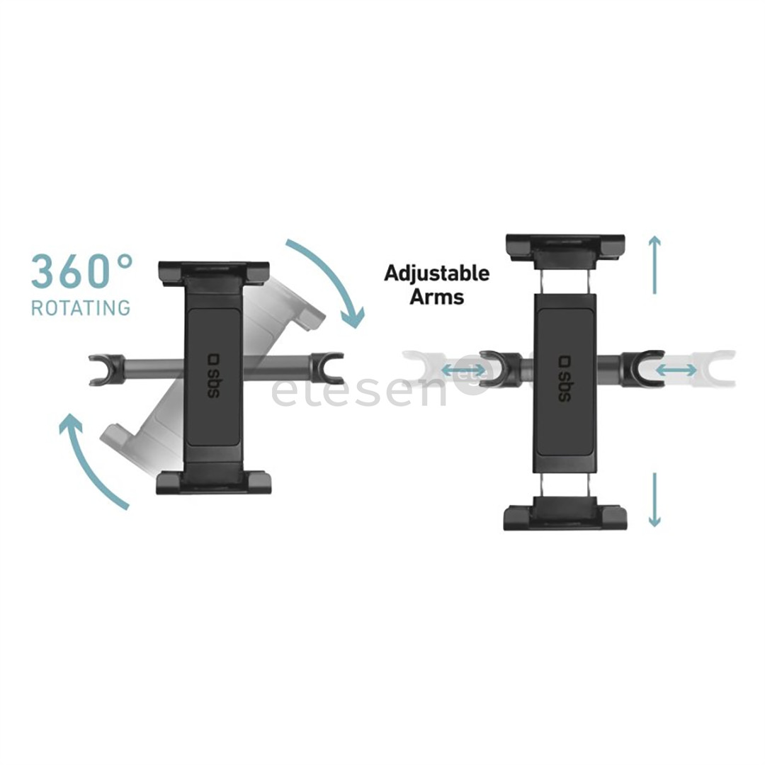 SBS Headrest Mount, iki 12,9'', juodas - Planšetinio kompiuterio laikiklis