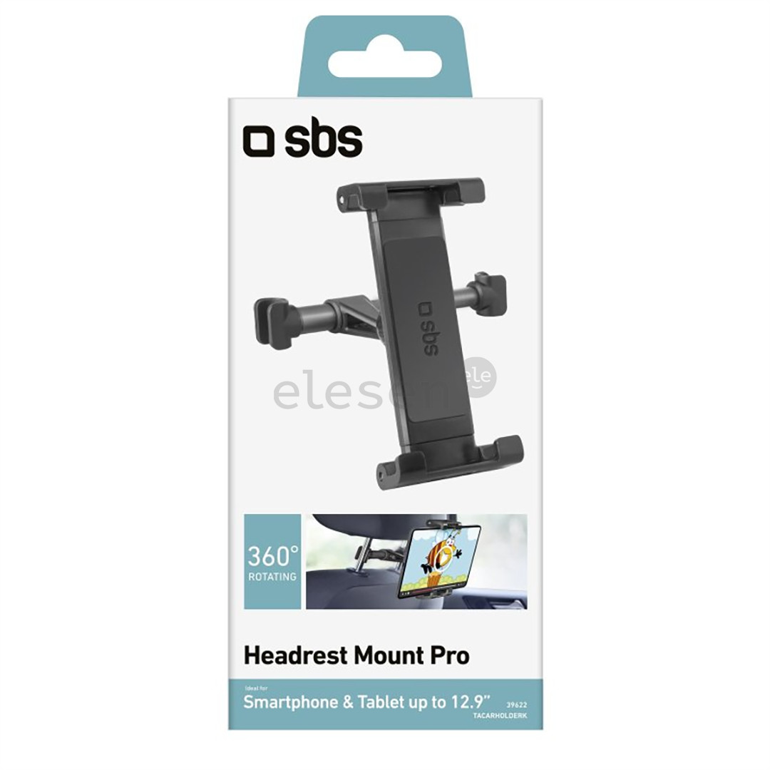 SBS Headrest Mount, iki 12,9'', juodas - Planšetinio kompiuterio laikiklis