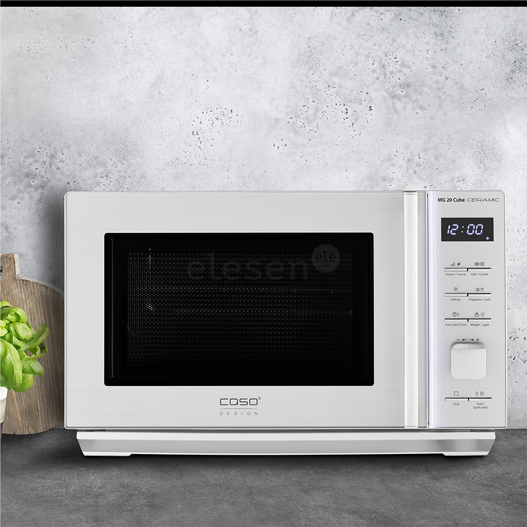 Caso MG 20 Cube Ceramic, 20 L, silver - Microwave oven with grill Item - 03325