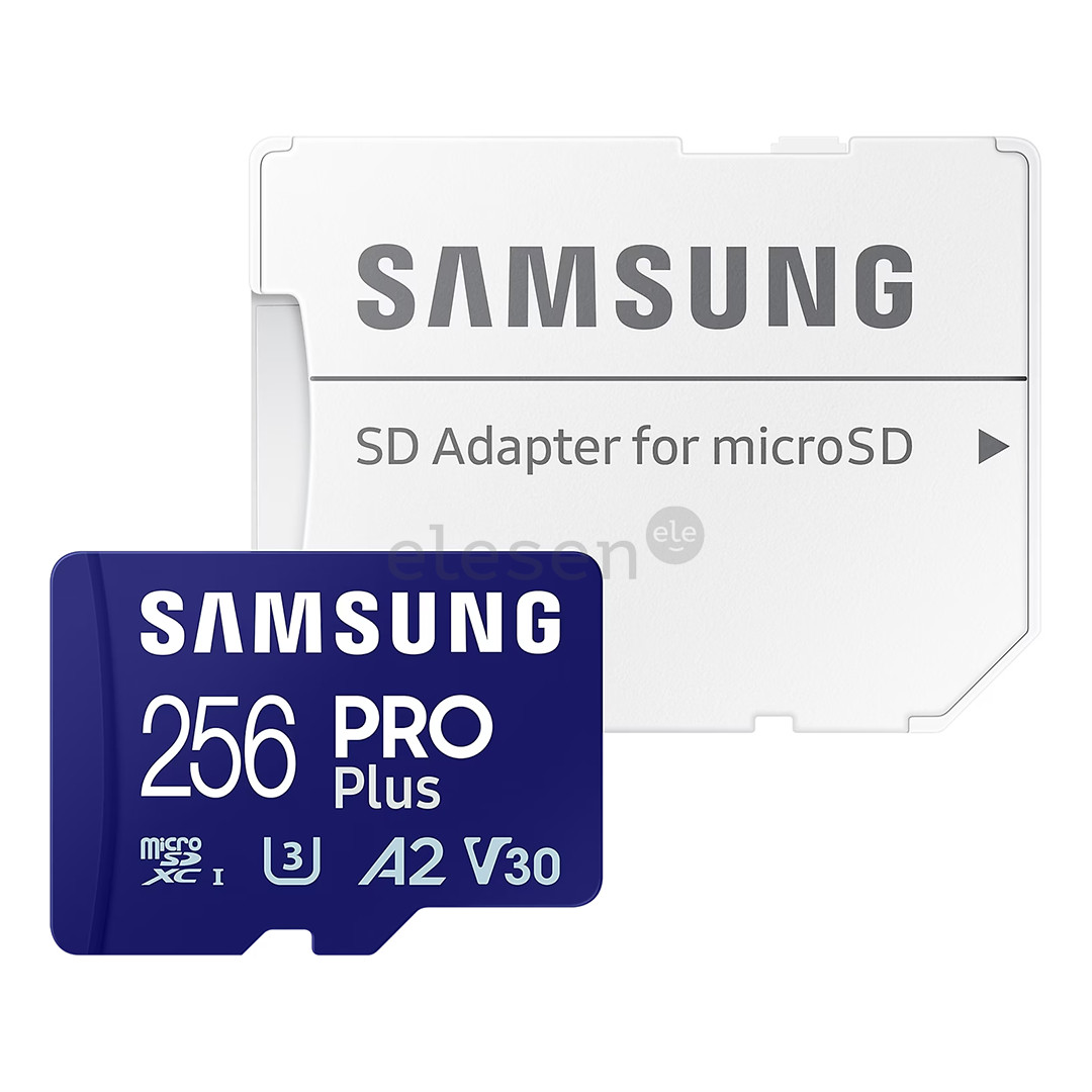 Samsung PRO Plus, 2023, microSDXC, 256 GB, blue - Memory card and adapter Item - MB-MD256SA/EU