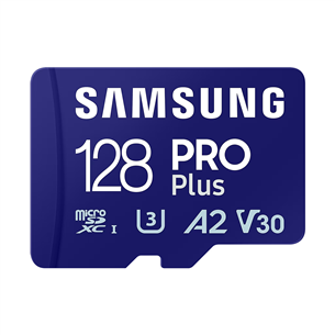 Samsung PRO Plus, 2023, microSDXC, 128 GB, blue - Memory card and adapter Item - MB-MD128SA/EU