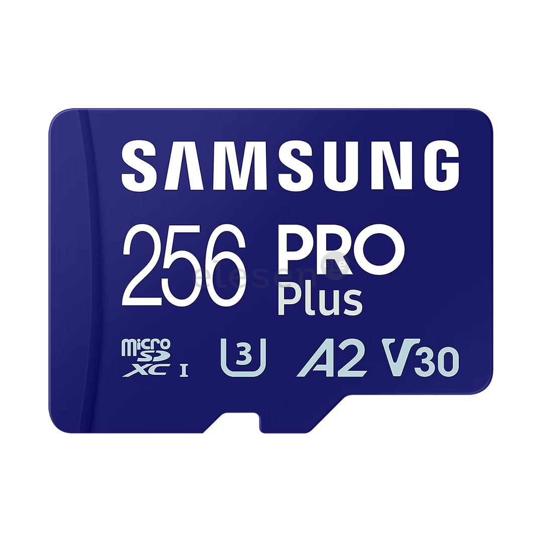 Samsung PRO Plus, 2023, microSDXC, 256 GB, blue - Memory card and adapter Item - MB-MD256SA/EU