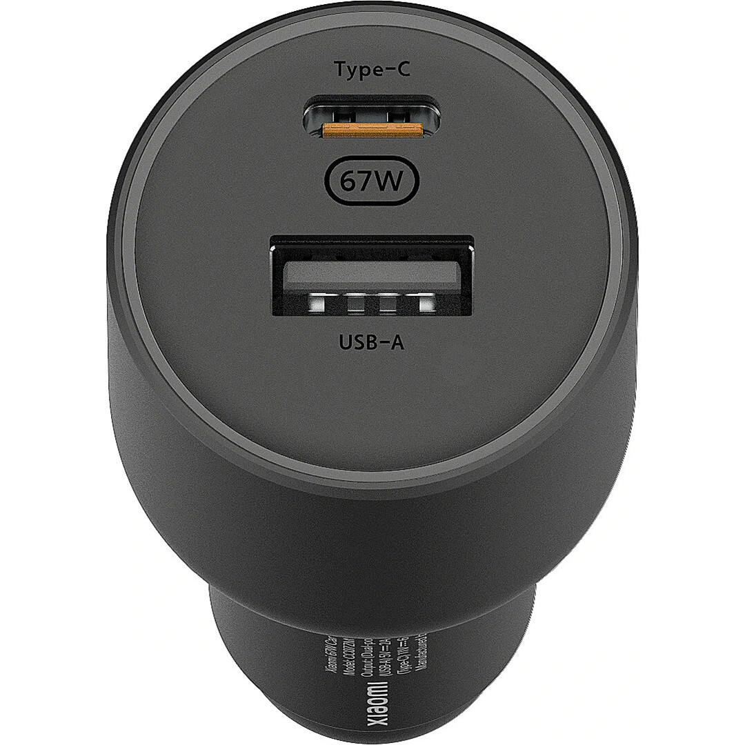 Xiaomi 67 W Car Charger, USB-A, USB-C, juodas - Automobilinis įkroviklis