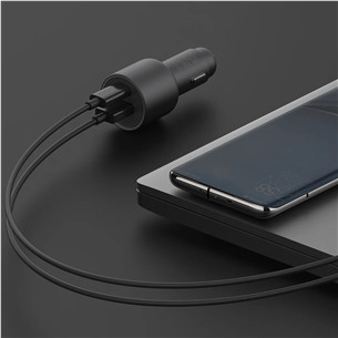 Xiaomi 67 W Car Charger, USB-A, USB-C, juodas - Automobilinis įkroviklis