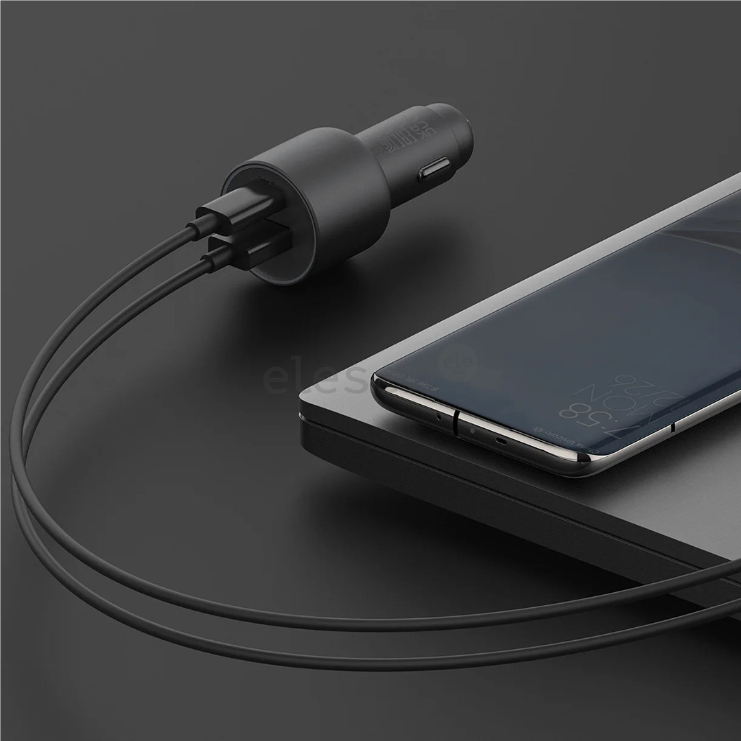 Xiaomi 67 W Car Charger, USB-A, USB-C, juodas - Automobilinis įkroviklis