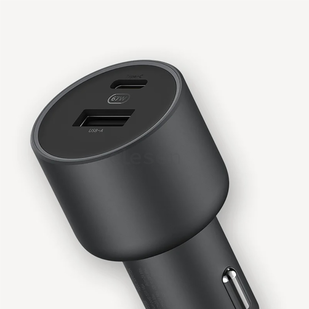 Xiaomi 67 W Car Charger, USB-A, USB-C, juodas - Automobilinis įkroviklis