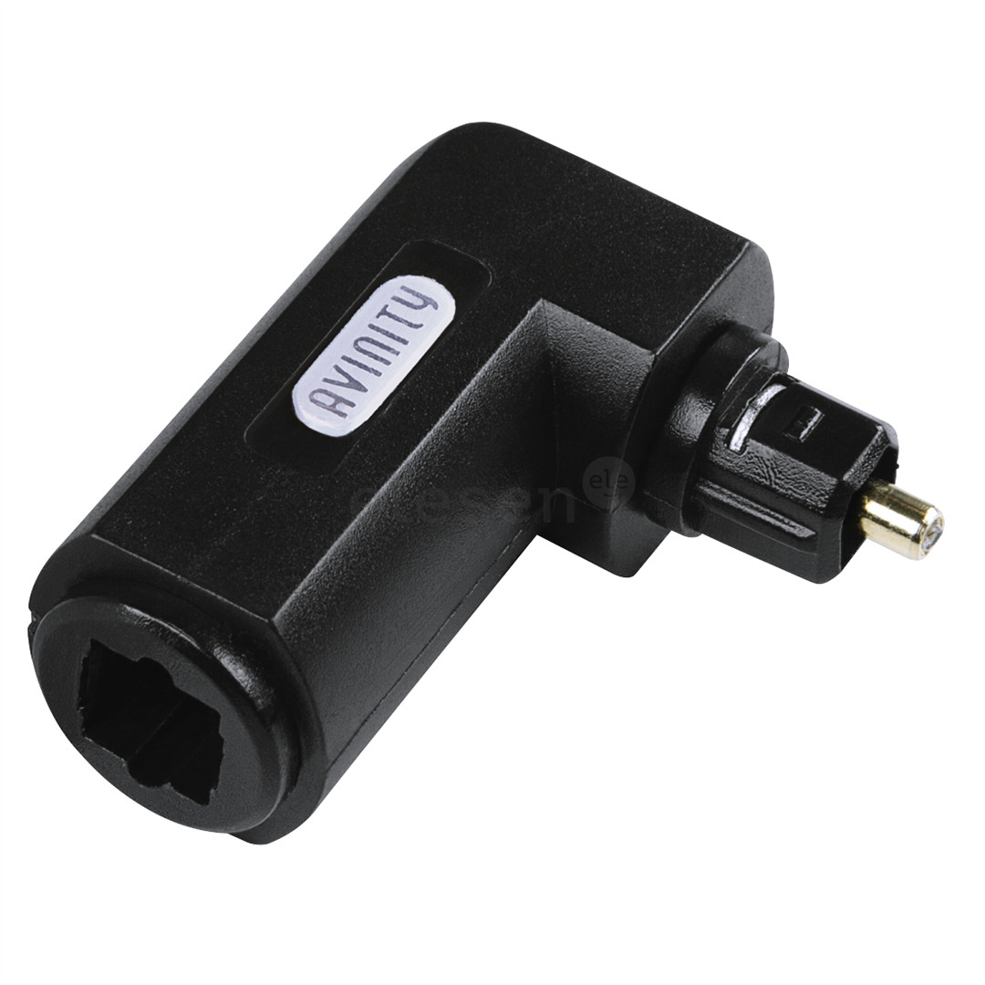 Avinity Audio Optical Fibre, ODT, Toslink, 90°, gold-plated, black - Adapter Item - 00127091