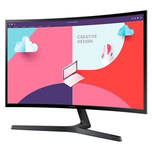 Samsung Essential, 24'', curved, Full HD, 75 Hz, LED VA, black - Monitor Item - LS24C366EAUXEN