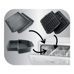 Tefal Optigrill, black - Waffle plates + ladle Item - XA724810