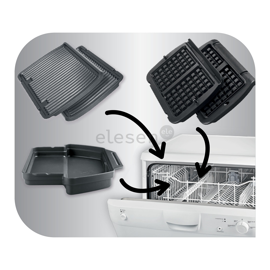 Tefal Optigrill, black - Waffle plates + ladle Item - XA724810