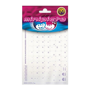 Klaviatūros lipdukai Minipicto RUS, Raudoni Prekė - KB-UNICLR-RU-RED KB-UNICLR-RU-RED