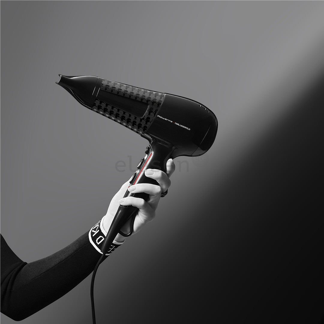 Rowenta x Karl Lagerfeld Powerline, 2100 W, black - Hairdryer