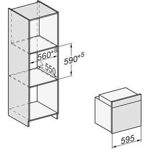 Miele, пиролитическая очистка, 76 л, нерж. сталь - Интегрируемый духовой шкаф Товар - H2467BP