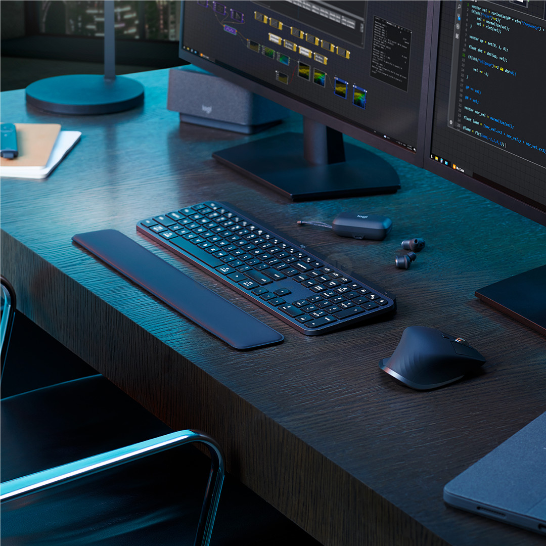 Logitech MX Keys S, SWE, tamsiai pilka - Belaidė klaviatūra