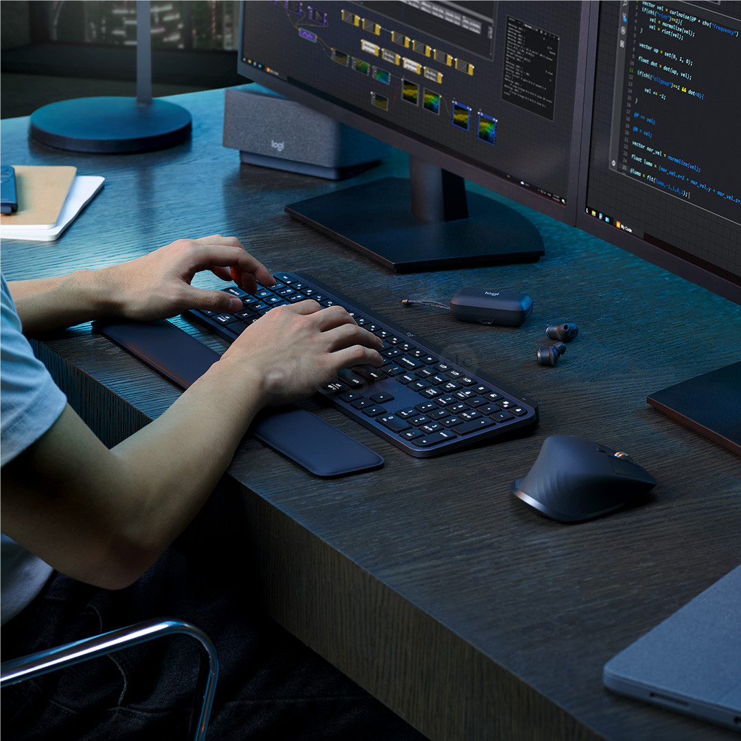 Logitech MX Keys S, SWE, tamsiai pilka - Belaidė klaviatūra