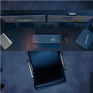 Logitech MX Keys S, SWE, tamsiai pilka - Belaidė klaviatūra