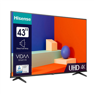 Televizorius Hisense Prekė - 43A6K, 43'', Ultra HD, LED LCD