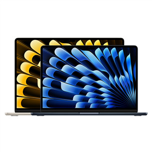 Nešiojamas kompiuteris Apple MacBook Air 15" (2023), M2 8C/10C, 8 GB, 256 GB, SWE