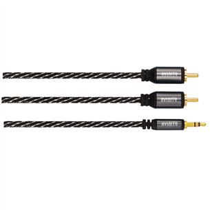 Avinity 2 RCA - 3,5mm, 1.5 m, black/gray - Audio cable Item - 00127077 00127077