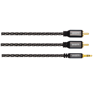Laidas Avinity 2 RCA - 3,5mm, 1.5 m, black/gray Prekė - 00127077 00127077