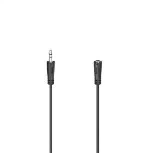 Laidas Hama Audio Extension Cable, 3.5mm - 3.5mm, socket, 1,5 m, juodas Prekė - 00205119 00205119