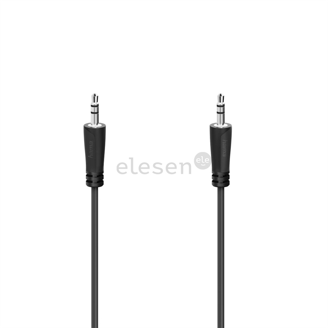Laidas Hama Audio Cable, 3.5mm - 3.5mm, 3 m, black Prekė - 00205115